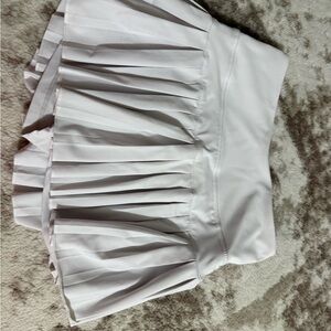 White Pleated Skirt